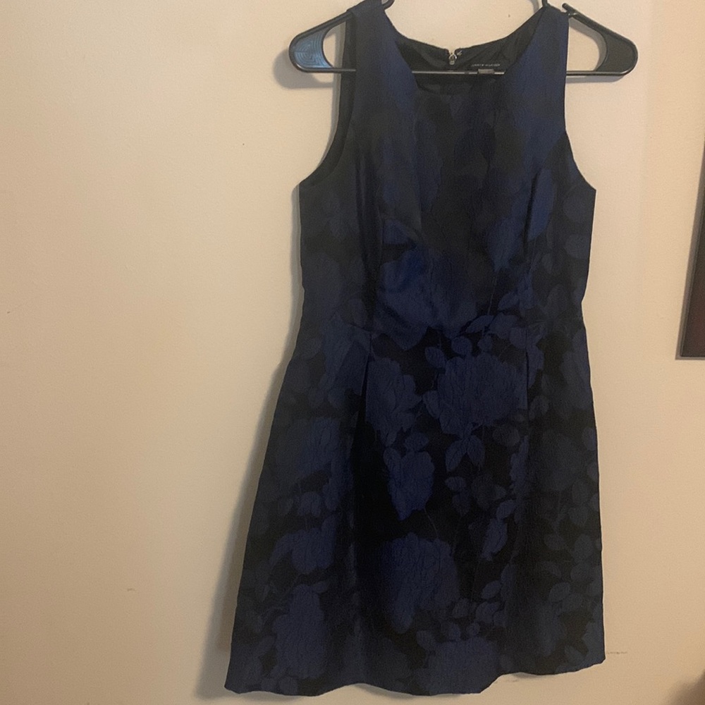 Size 4 Tommy Hilfiger black and blue floral dress